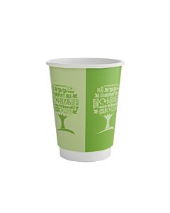 Vegware Green Tree Double Wall Hot Cups 12oz