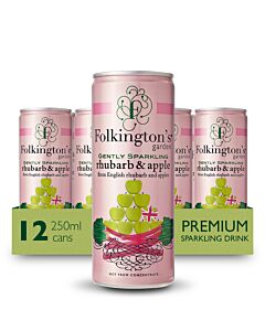 Folkington's Sparkling Rhubarb & Apple Cans