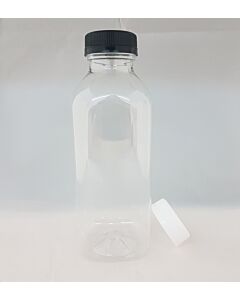Jenpak Clear Square Juice Bottle 16oz/500ml