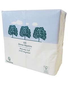 Swantex Recycled White Dinner Napkins - unit