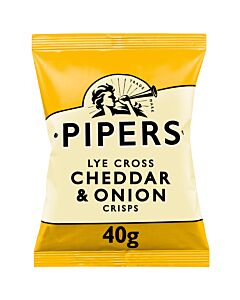Pipers Lye Cross Cheddar & Onion Crisps