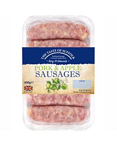 Taste of Suffolk Pork and Apple Sausages