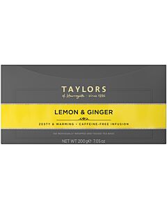 Taylors of Harrogate Lemon & Ginger Infusion Tagged Tea bags