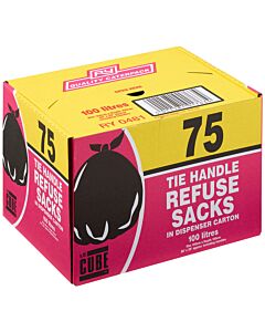 Le Cube Tie Handle Refuse Sacks In Dispenser Box