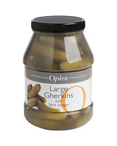 Opies Large Gherkins with Spirit Vinegar