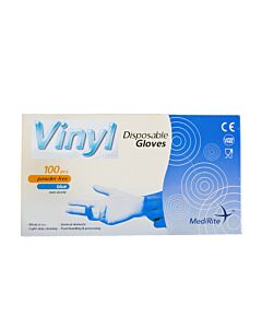 MediRite Vinyl Powder Free Clear Medium Disposable Gloves - unit