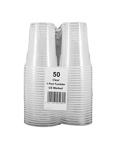 Robinson Young Plastic Disposable Pint Tumblers - unit
