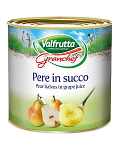 Valfrutta Pear Halves In Grape Juice