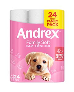 Andrex Gentle Clean Toilet Tissue Family Pack
