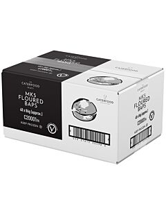 Caterfood Select Frozen Floured White Pre-Sliced Baps 5inch