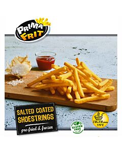 Prima Frit Frozen Salted Coated Shoestring Fries 7x7mm