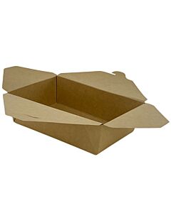 Zeus Lrg Kraft Compostable Leakproof Containers 1900ml-69oz