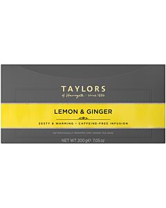 Taylors of Harrogate Lemon & Ginger Infusion Tagged Tea bags
