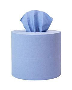 Poppies 2 Ply Blue Centrefeed Rolls 170mm x 150m