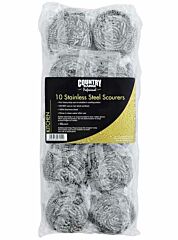 Country Range Stainless Steel Scourers 40g - 1x10