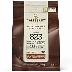 Callebaut 34% Milk Chocolate '823' Callets - 1x2.5kg