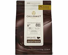Callebaut 54% Bitter Sweet Dark Chocolate '811' Callets - 1x2.5kg