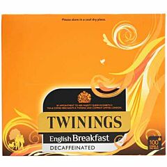 Twinings Decaffeinated English Breakfast Tea Bags - 1x100