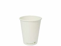 Vegware Compostable White Insulated Hot Cups 8oz - 1x1000