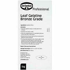 Dr. Oetker Premium Edible Bronze Leaf Gelatine - 1x1kg