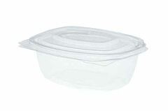 Vegware Compostable Rectangular Hinged Lid Containers 16oz - 1x300