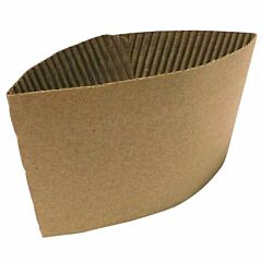 GoPak Brown Corrugated Coffee Cup Sleeve 12oz - 1x1000