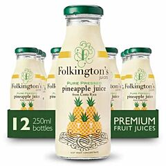 Folkingtons Pineapple Juice - 12x250ml