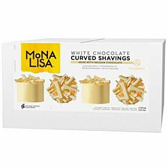 Mona Lisa White Chocolate Curved Shavings - 1x2.5kg