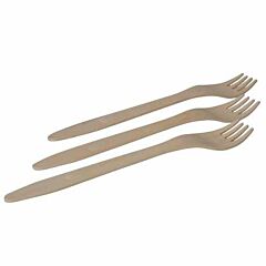 Zeus Packaging Disposable Wooden Forks - 1x1000