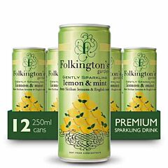 Folkingtons Sparkling Lemon & Mint Cans - 12x250ml