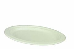 Vegware Compostable Oval Bagasse Plates 10inch - 1x500