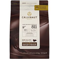 Callebaut 54% Bitter Sweet Dark Chocolate '811' Callets