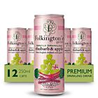 Folkington's Sparkling Rhubarb & Apple Cans