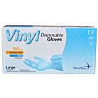 Vinyl Large Latex Free Blue Disposable Gloves