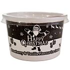 Cooldelight Strawberry & Vanilla Ice Cream Christmas Tubs