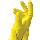 Caring Hands Large Yellow Latex Rubber Gloves - unit