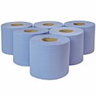 Poppies 2 Ply Blue Centrefeed Rolls 180mm x 110m