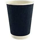 Zeus Packaging Black Ripple Cups 8oz